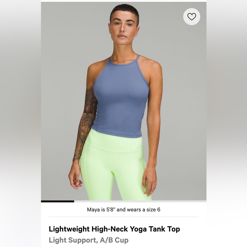 lululemon athletica Blue & Black High-Neck Tank Top